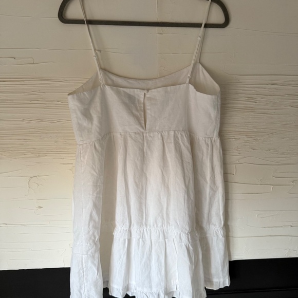 Sunday Best | Linen Blend Hayes Dress | Size Medium | White - Picture 4 of 9